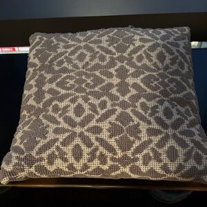 BoConcept Gray and Cream Patterned Throw Pillow